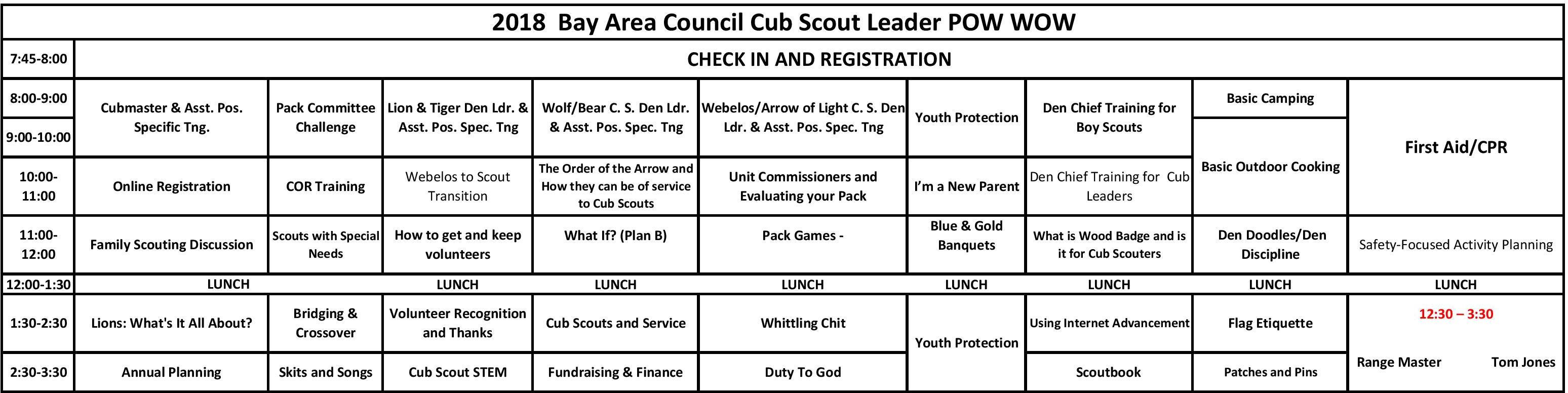 Pow Wow sked